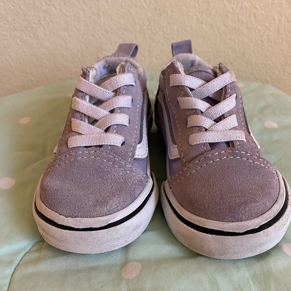 Vans Light Purple Old Skool Velcro Sneakers Toddler size 5 - Picture 5 of 16